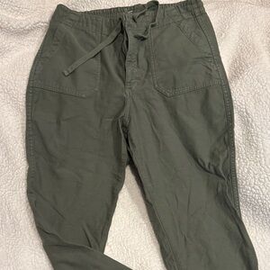 Women's Olive Green Linen Pants